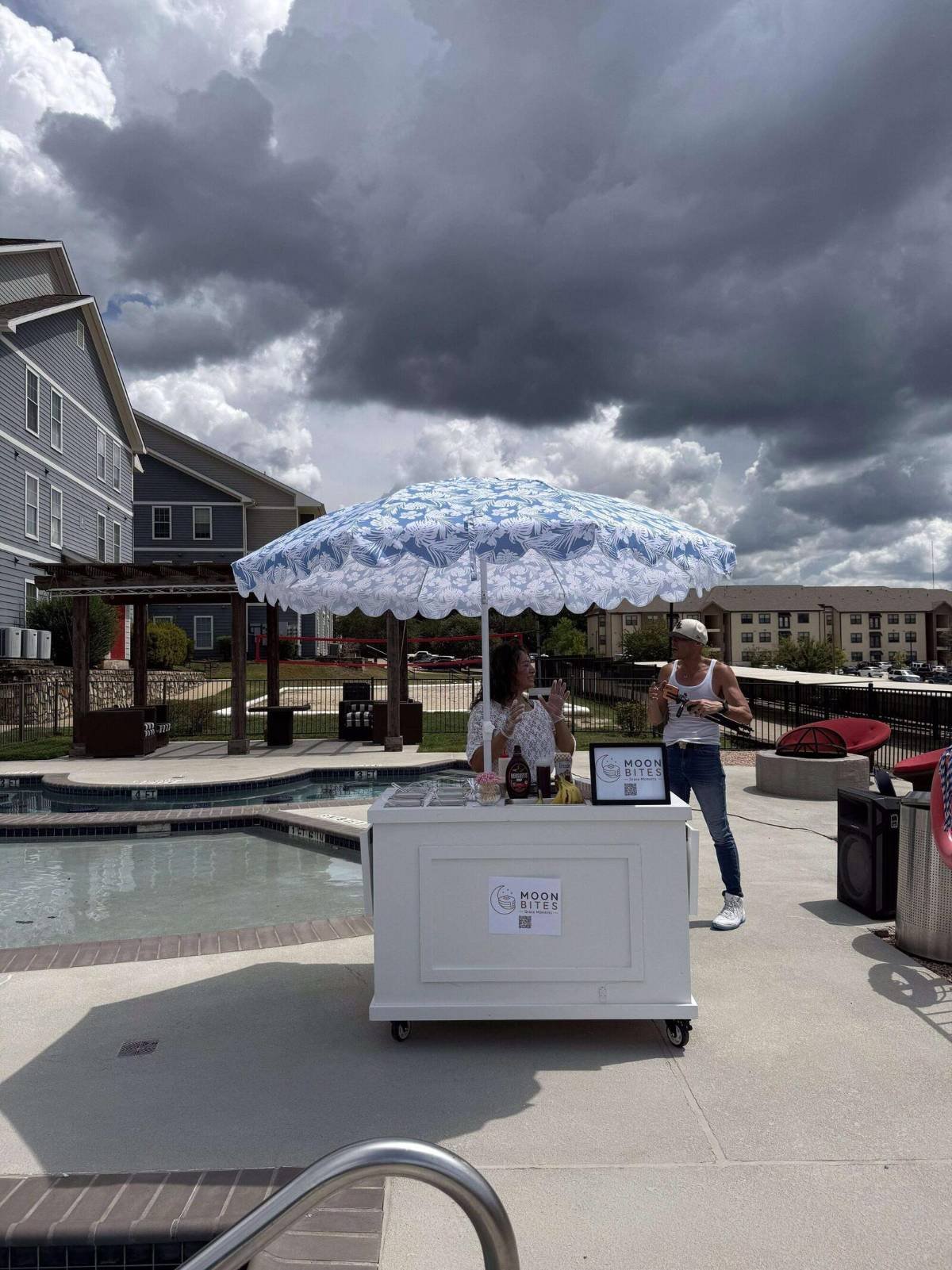Cart at an apartment community event